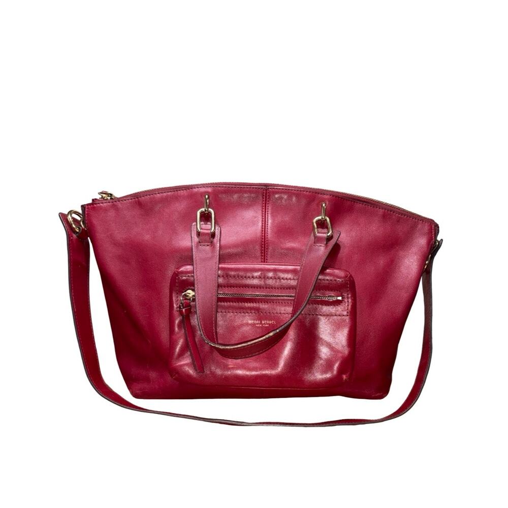 Henri Bendel Mercer Street Red Leather Satchel Bag